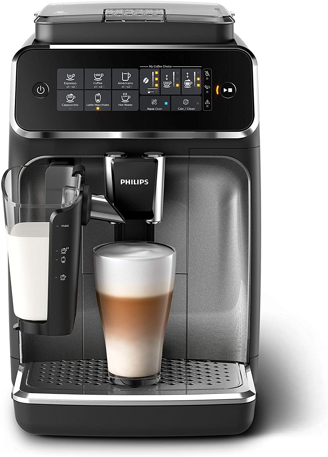 Philips Machine Ã€ Café Filtre Avec Broyeur Ã€ Grains - Verseuse En Verre  De 1.2 L, Jusqu'à 12 Tasses, Noir/Métal (HD7767/00) : : Cuisine et  Maison